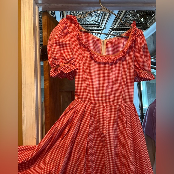 Vintage red and white gingham dress - Picture 4 of 6